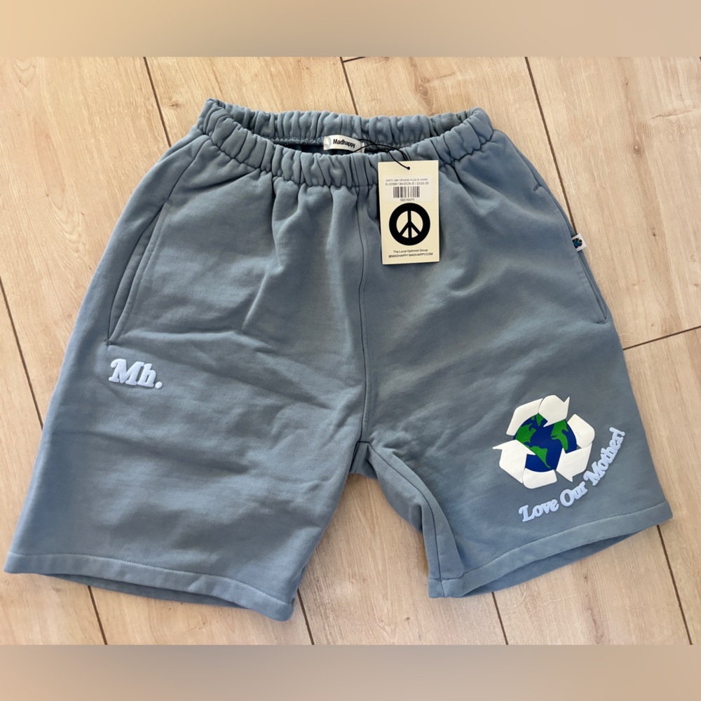 NWT Madhappy Earth Day Organic Fleece Shorts